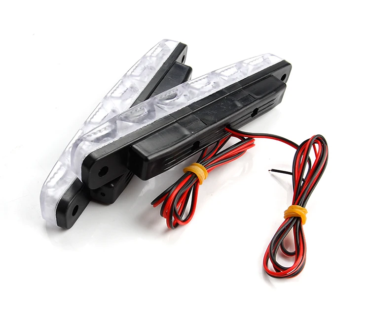 OKEEN 2 шт. светодиодный Автомобильные дневные ходовые огни DRL 6 светодиодный s DC12V 6000K автомобильный светильник источник автомобильный Стайлинг Предупреждение ющий противотуманный фонарь