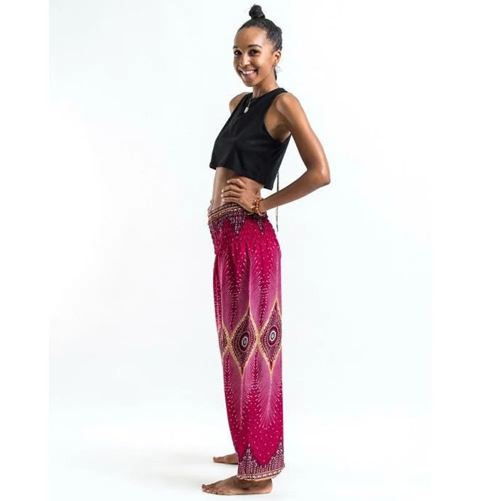 Мужские Женские тайские шаровары, Boho Festival Hippy Smock, высокая талия, штаны для йоги, леггинсы, спортивные женские, для фитнеса
