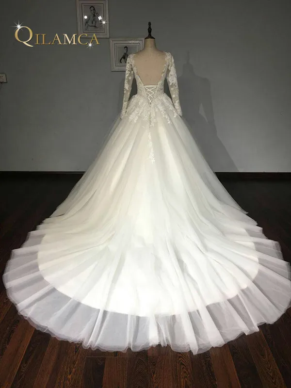 Vestido De Noiva свадебное платье с длинными рукавами 2018 арабское принцессы Casamento