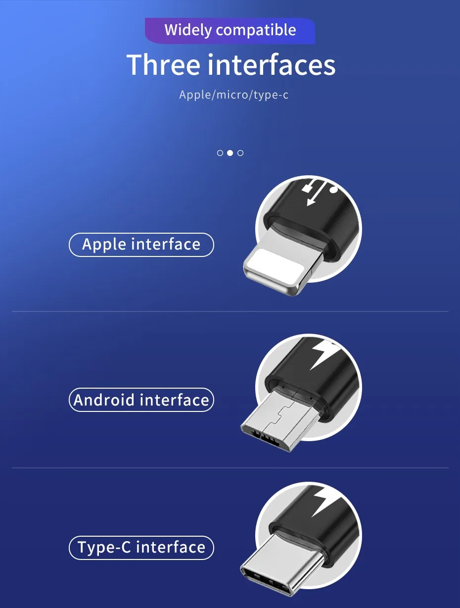 HOCO 3 в 1 usb зарядный кабель гибкий Регулируемый USB Быстрый зарядный кабель Micro USB+ USB 3,1 Тип C для iPhone samsung huawei