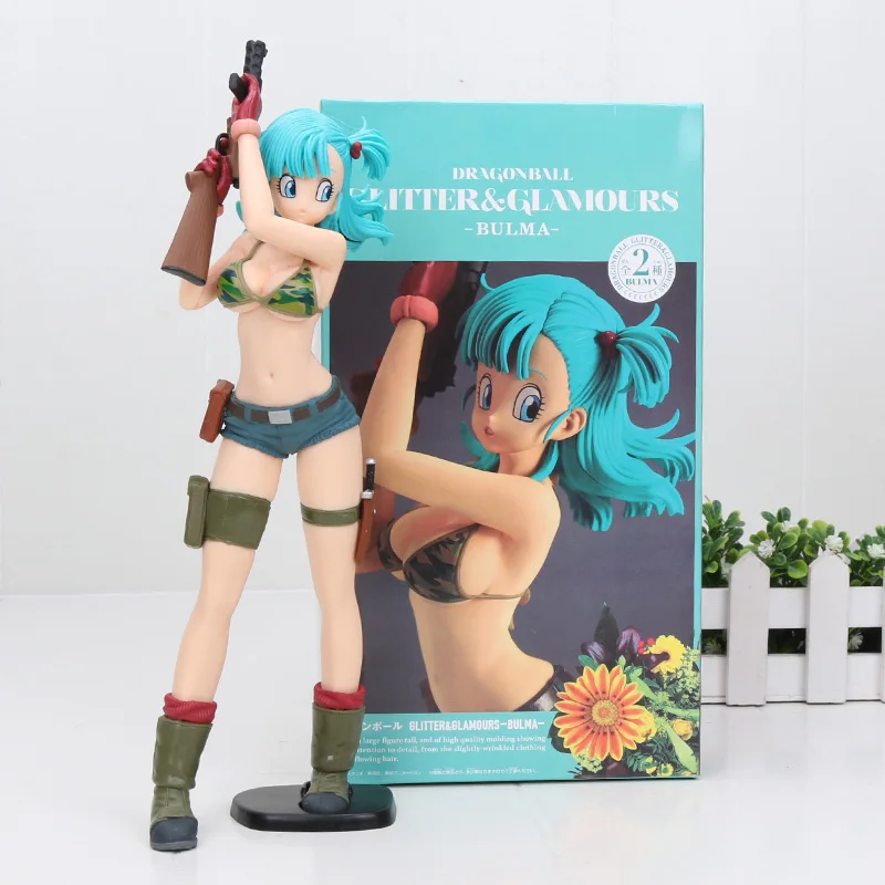 Blue Up Gun in Box Аниме Dragon Ball Z launch Lunch Bulma Scultures BIG Zoukei Tenkaichi Budoukai ПВХ Фигурки Коллекционная модель игрушки куклы - Цвет: Blue Up Gun in Box