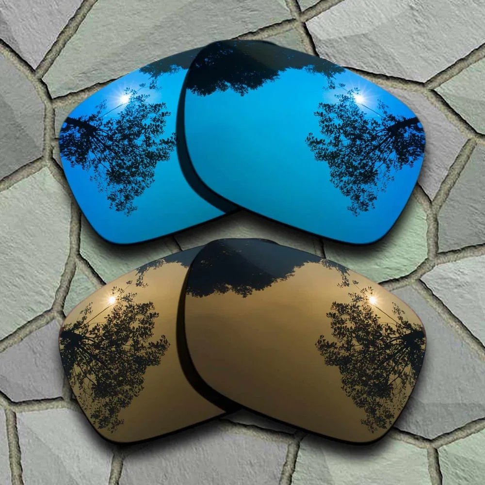 Sky Blue&Bronze Copper Sunglasses Polarized Replacement Lenses for Oakley Holbrook-(TAC)