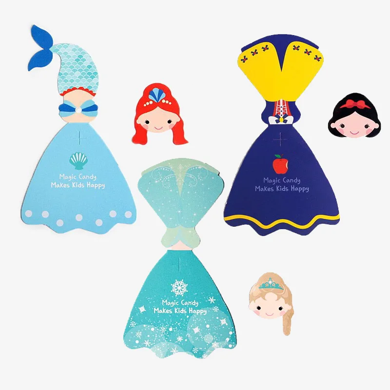 princess mixed x54pc 54 шт. Супермен Бэтмен мультфильм конфеты Леденец Украшения карты для детей день рождения принадлежности конфеты подарок аксессуары - Цвет: princess mixed x54pc