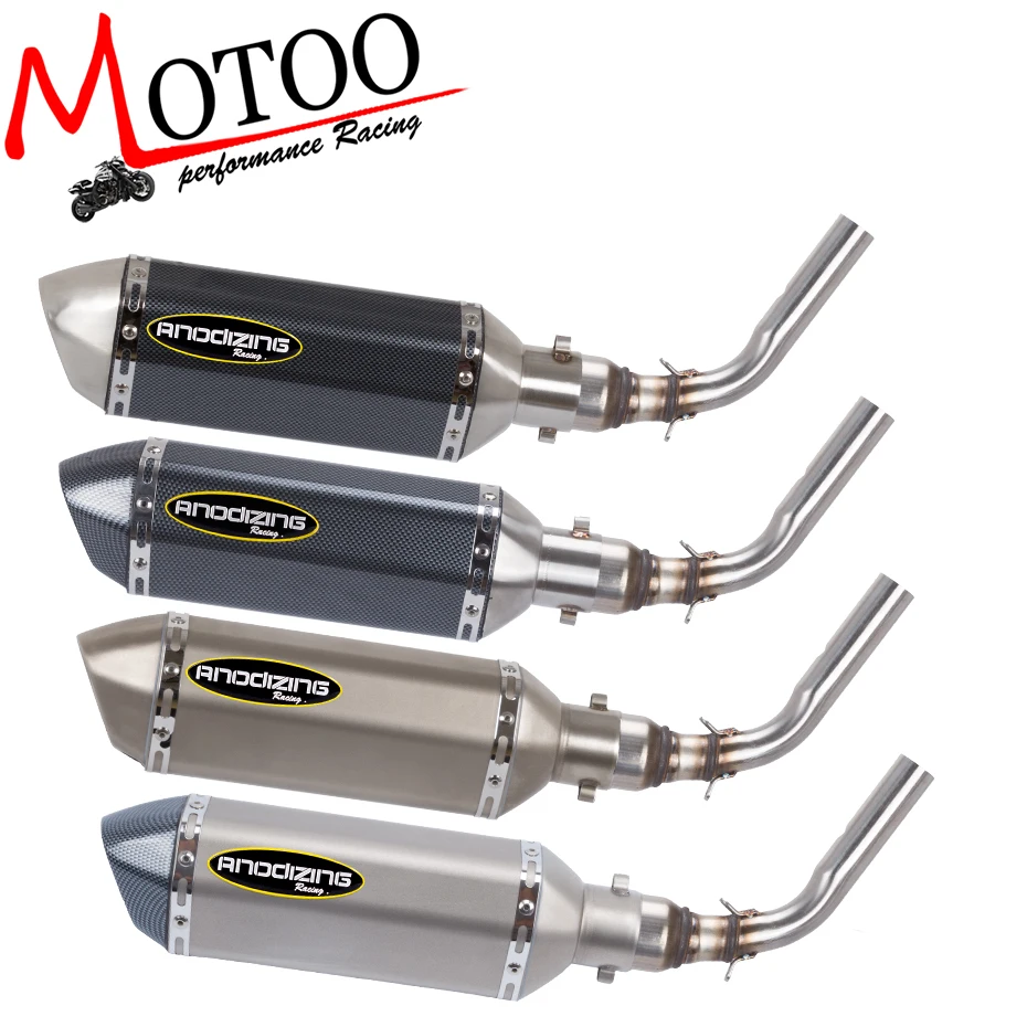 Моту мотоцикл глушитель выхлопной трубы из углеродного волокна Выхлопной
