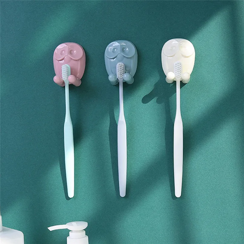Многофункциональные крючки крючок Сова кухонный стикер HookToothbrush Rack мультяшная
