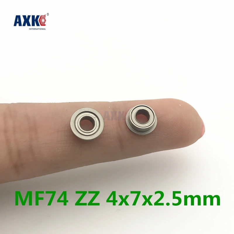 

Axk 10pcs/lot Mf74zz Mf74 Zz 4x7x2.5mm Miniature Flange Bearing Thin Wall Deep Groove Ball Radial Ball Bearing Brand New