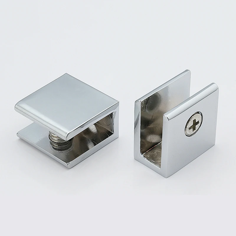 

2pcs/lot Square shape Various Sizes Zinc alloy Glass Clamp support bracket of Glossy finished for 6-12mm Glass shelf