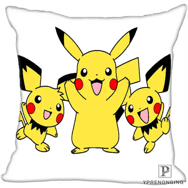 Square Pillowcases Заказная декоративная наволочка Pokemon Pikachu квадратная Наволочка на молнии 35X35,40x40,45x45 см(с одной стороны) 180527-21-13 - Цвет: Square Pillowcases