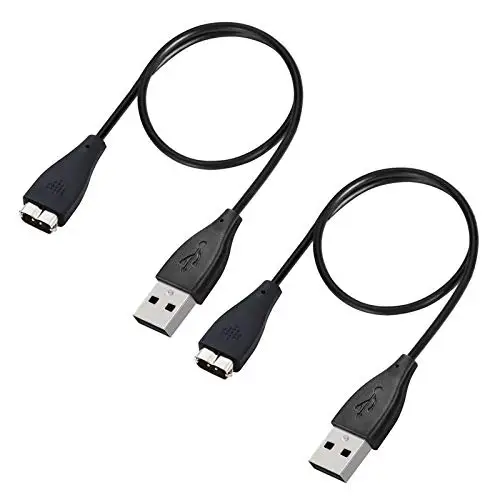 2 комплекта сменных USB зарядных устройств для Fitfit Charge HR Charging Date кабель питания с