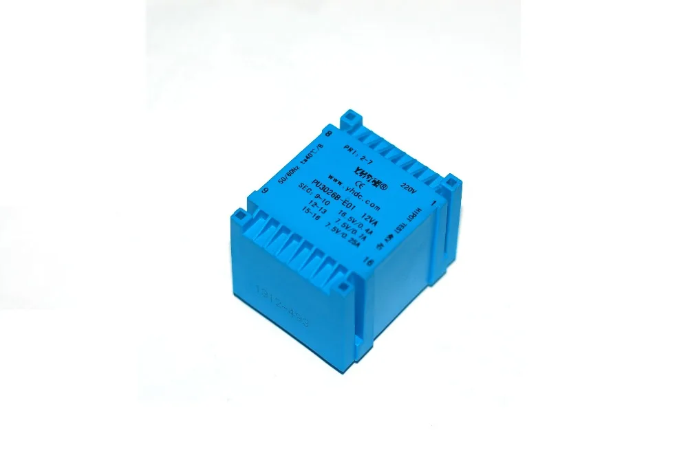 YHDC PU3026B мощность 16VA вход 2*115 в Выход 2*18 Инкапсулированный трансформатор PCB