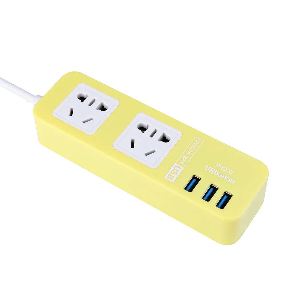 EPULA высокое качество 5.9ft США штекер 4 розетки сетевой фильтр с 3 портами usb Lightningproof
