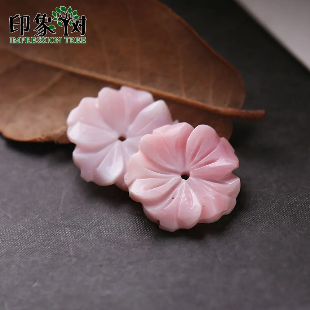 Cuentas de conchas 3D de 12mm, abalorios de flores de conchas de Color puro para collar hecho a mano, joyería artesanal, pulseras, 5 uds.