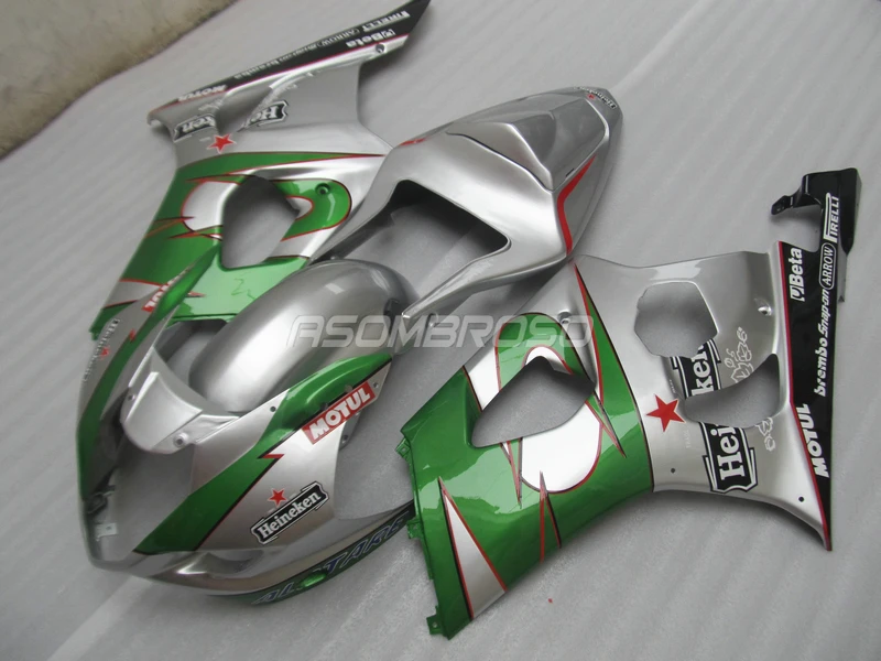 Good quality Motorcycle Fairing parts for Suzuki K3 2003 2004 GSX R1000 03 04 GSXR 1000 K4 green silver Fairings bodywork | Автомобили и