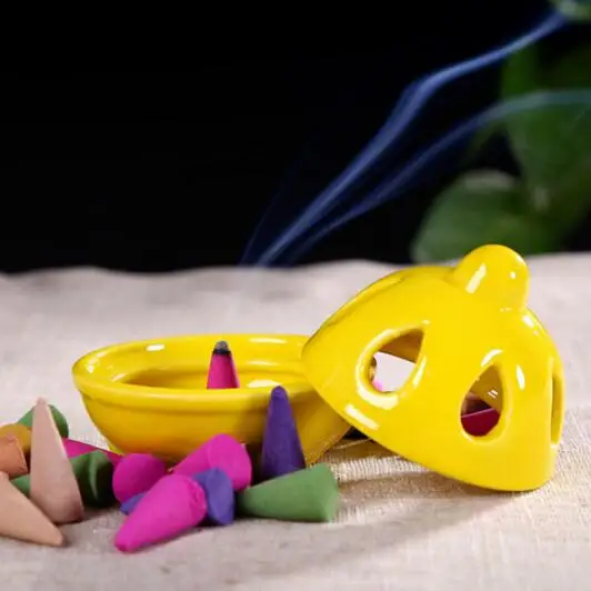 Микс Ароматизатор натуральный отток благовоний шишки или мини керамика в форме тыквы для благовоний палочка для благовоний курильница башня поднос для благовоний