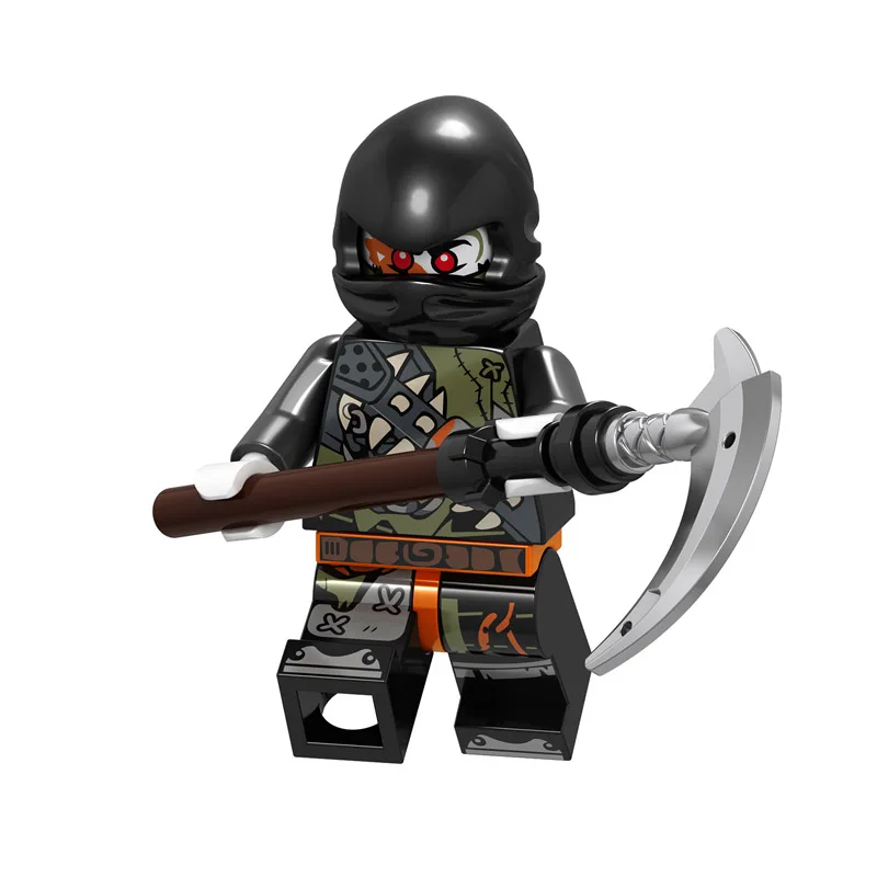 A022 Одиночная NinjagoINGlys герои фигурки Kai, jay, Cole Zane Nya Lloyd змея Монстр оружие действие игрушечный ниндзя фигура Строительные блоки игрушки - Цвет: A022