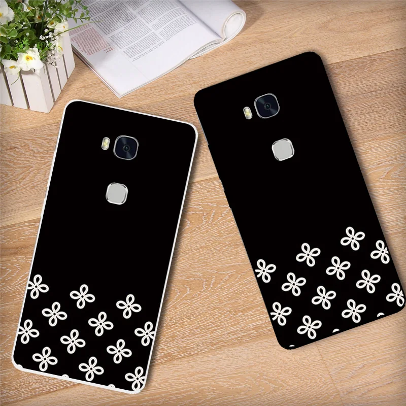 5.5" For Huawei Honor 5X / Play Back Black Matte Cover for GR5 KIW-TL00 KIW-TL00H Sweetheart Phone Cases Transparent |