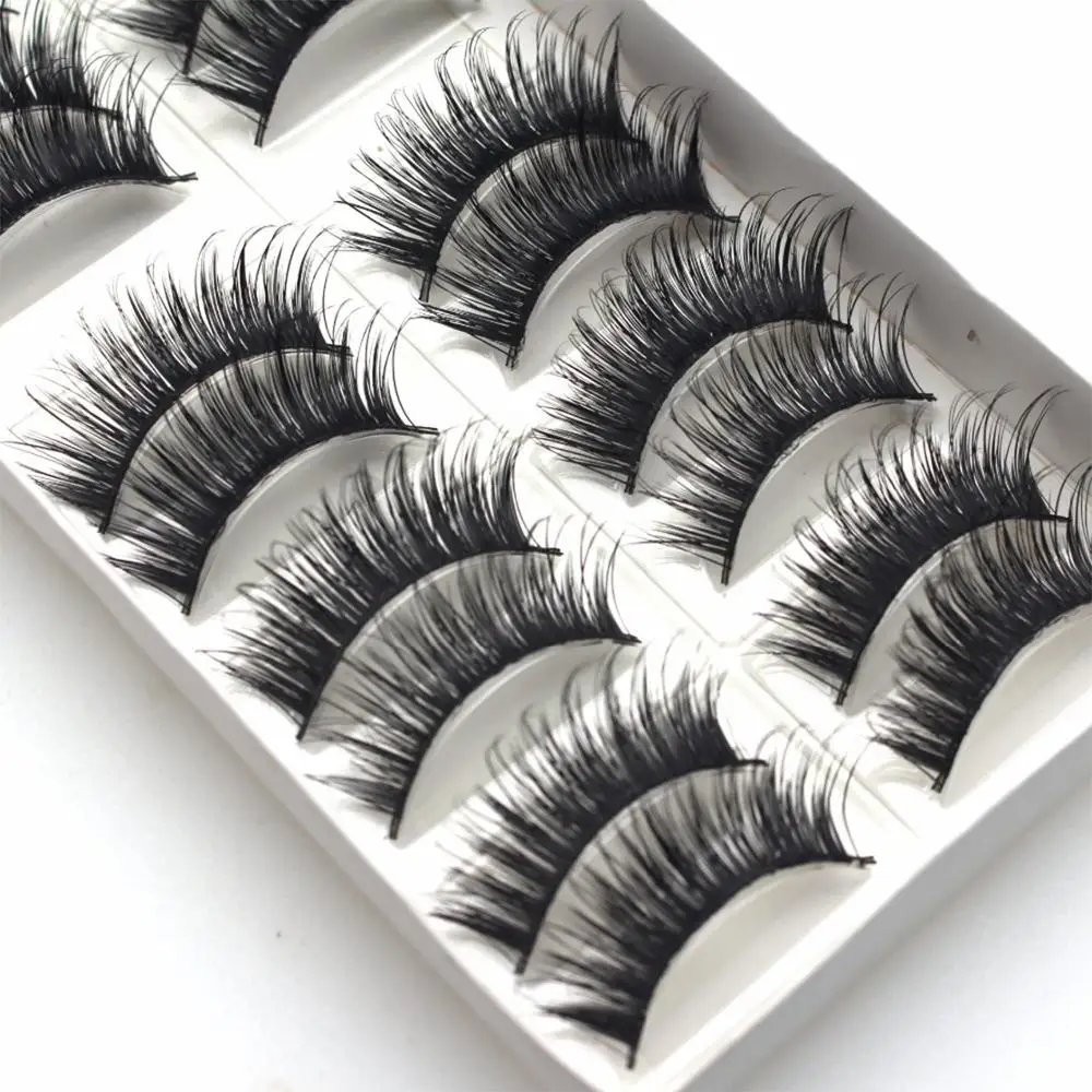 10Pairs/Pack Cheap 3D Mink Lashes Eyelash Natural False Eyelashes Fake Long Makeup Faux Extension Beauty | Красота и здоровье