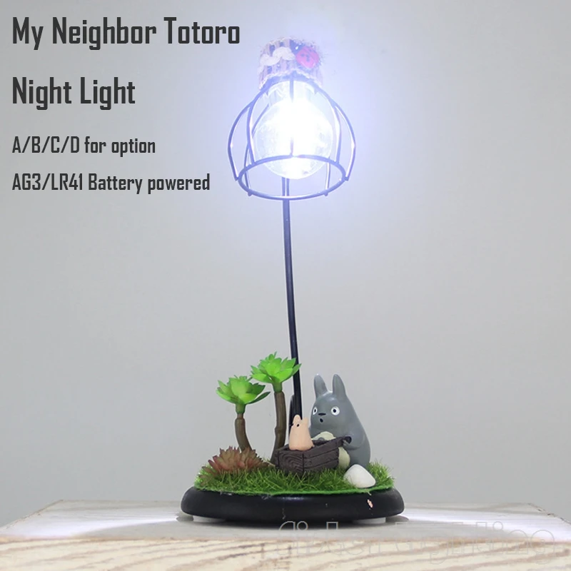Мой сосед Тоторо лампа led ночник Кнопка питание от аккумулятора для детей подарок