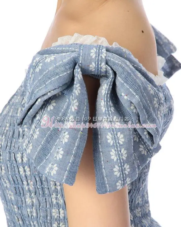 Япония L * z Лиза из жаккардовой ткани (вышивка бант ленточки платье с русалочкой |