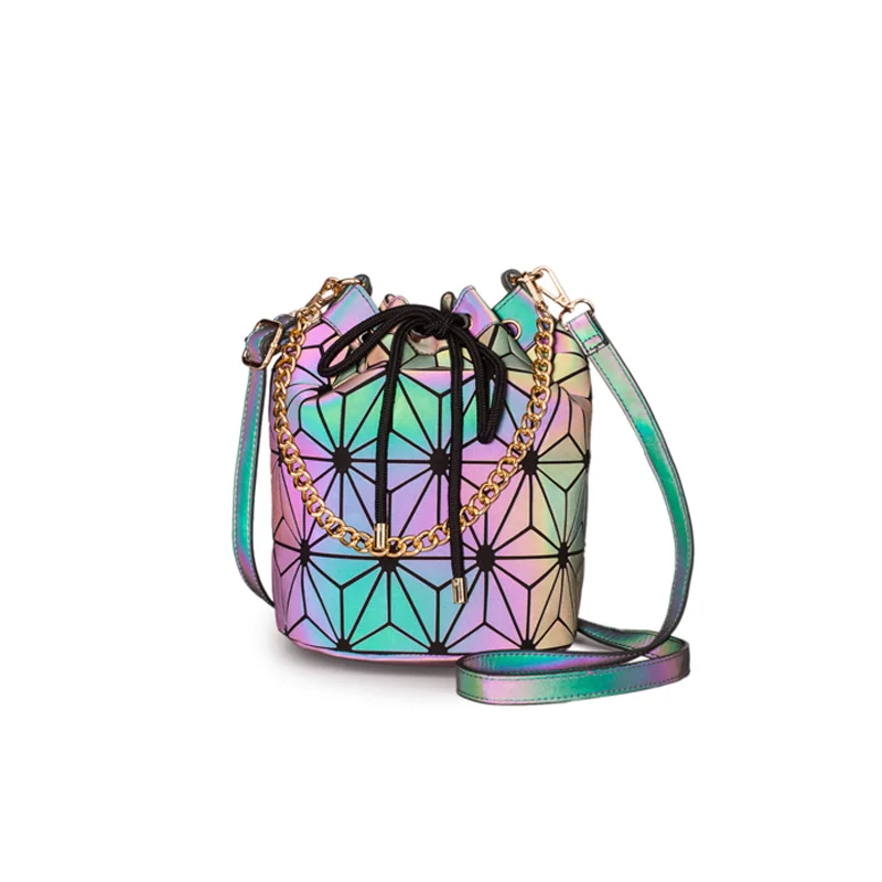 Новые светящиеся женские сумки геометрические складные повседневные тоуты