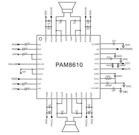 Плата усилителя PAM8610 2x15 Вт цифровой двухканальный стерео усилитель мощности