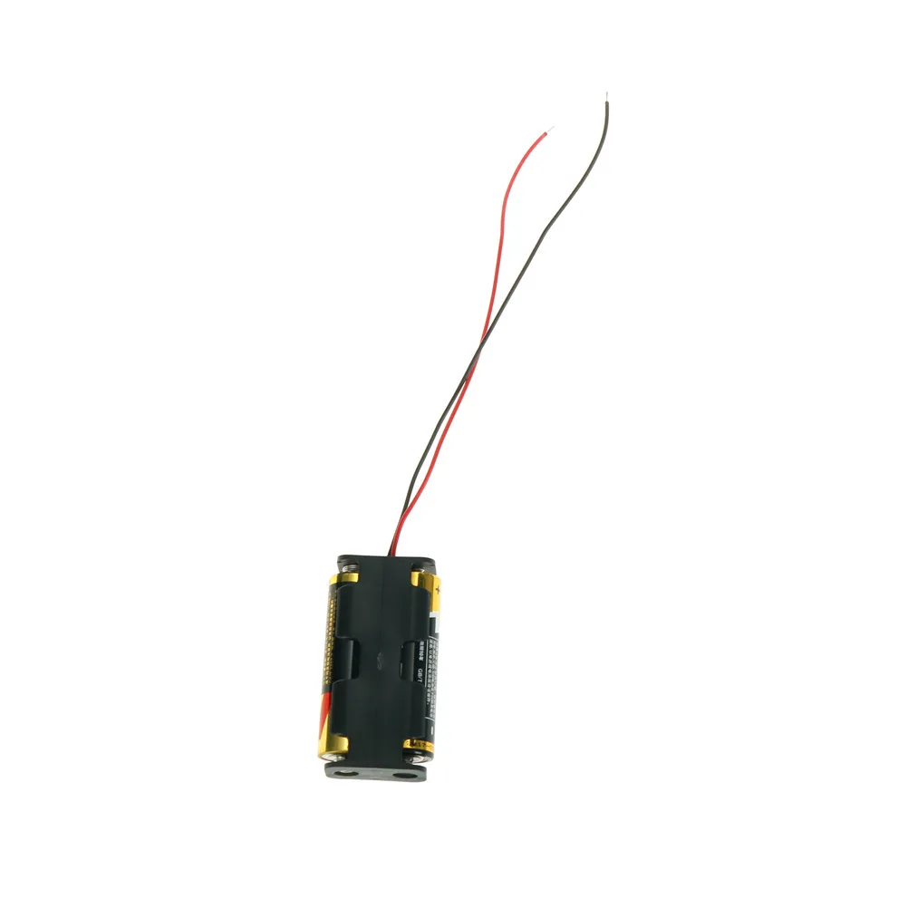 Высокое качество 1 шт. 2 Pin черный пластик 2x3 V AAA батарейный отсек держатель| |