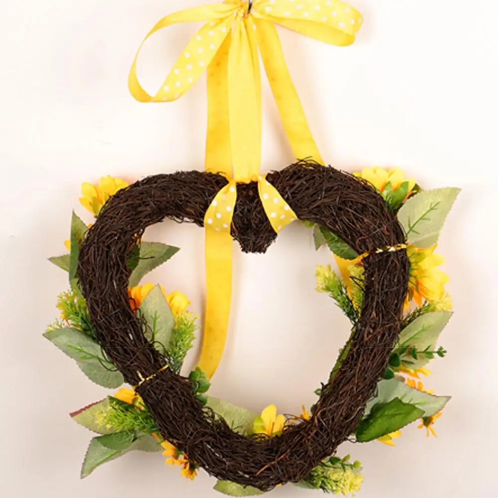 Весеннее украшение Инновационная светодиодная лента Подсолнух венок дверь