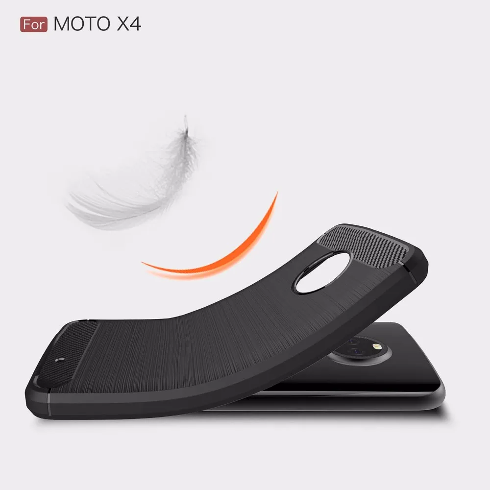 Чехол TRISEOLY для Motorola Moto X4 роскошный чехол из углеродного волокна матовый ТПУ 5 2