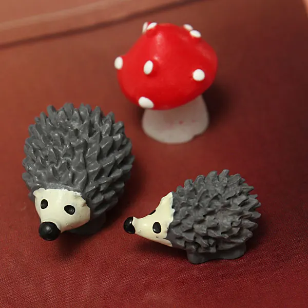 Hedgehog Свинья, черепаха, утка, ветряная мельница, ежик, кошка, животное, миниатюрный садовое украшение, миниатюрная фигурка из смолы, ремесло, растение, сказочный сад, поставка - Цвет: Hedgehog