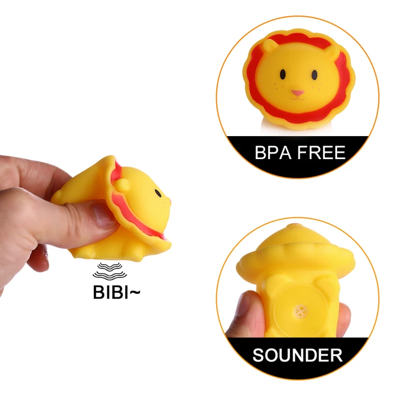 Ванны игрушки для детей Детские ванной Сожмите звучащие Dabbling милые слон воды