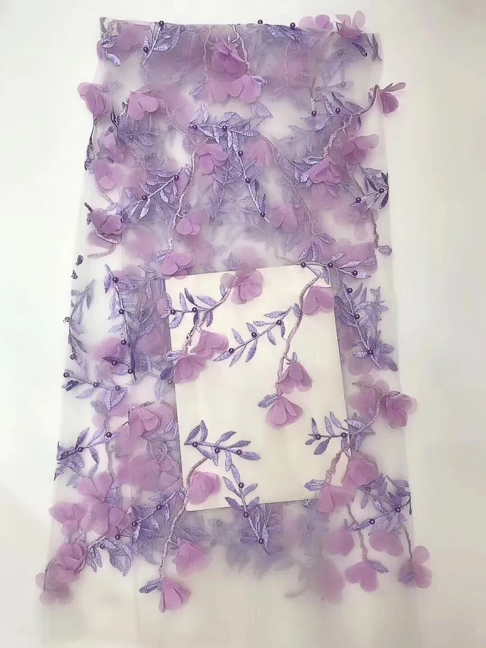 LASUI 1 ярд/лот 4 цвета бусины для ногтей вышивка кружевная ткань wide150cm Прозрачное