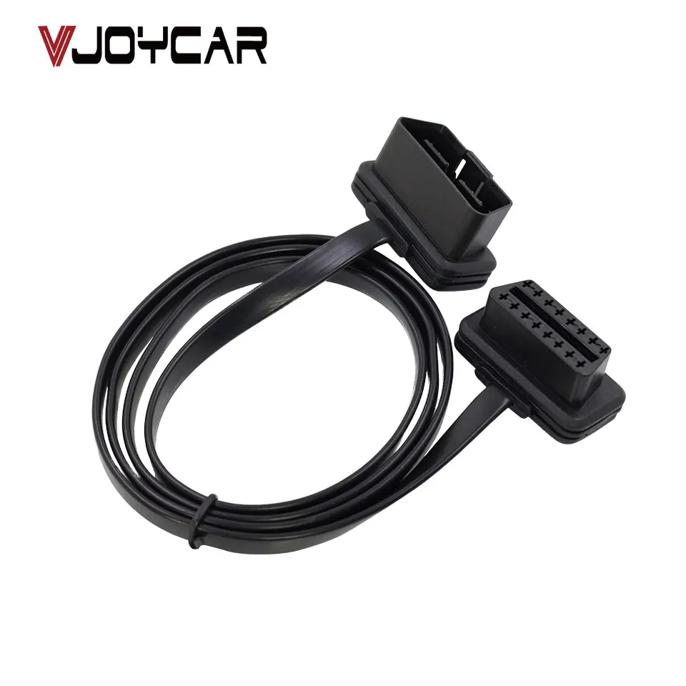 

OBD2 OBD Cable Extension 100cm Flat 16Pin ELM327 Male To Female Elbow OBDII Diagnostic Scanner Connector For p10 A100s Hud