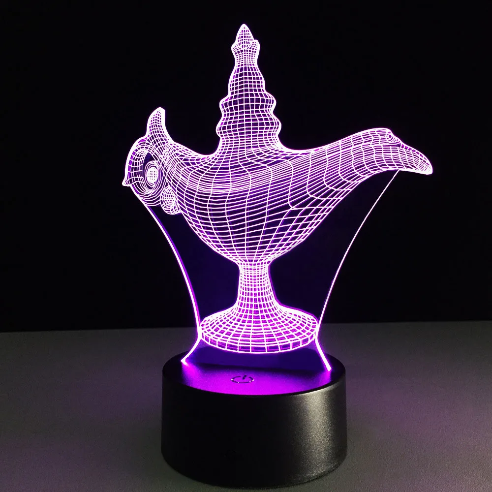 3D ночник светодиодная настольная лампа цветная Veilleuse Enfant светильник USB | Лампы и