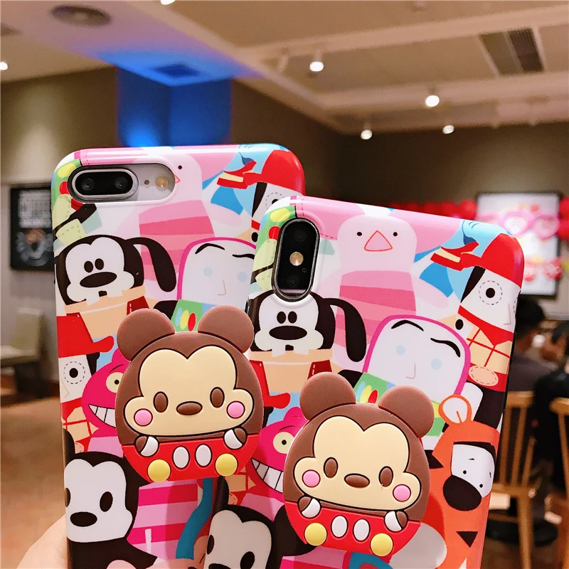 3 шт. чехол Sam S10 plus toy Zoo, мягкий чехол с милым рисунком для samsung S9 S8 note8 note 9 A8S A9S+ подставка+ ремешок