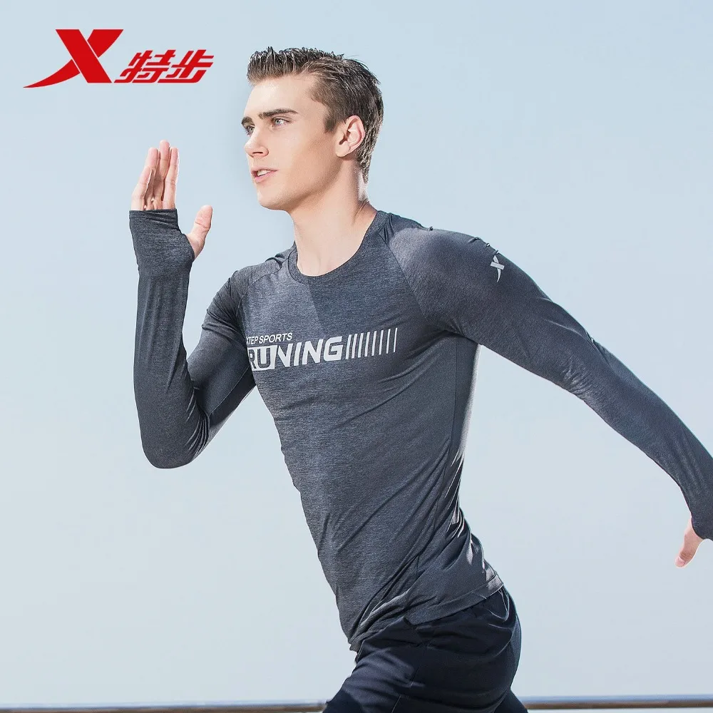 882129039119 Xtep sportswear men's long-sleeved head T-shirt autumn new comfortable lightweight comprehensive training sport | Спорт и