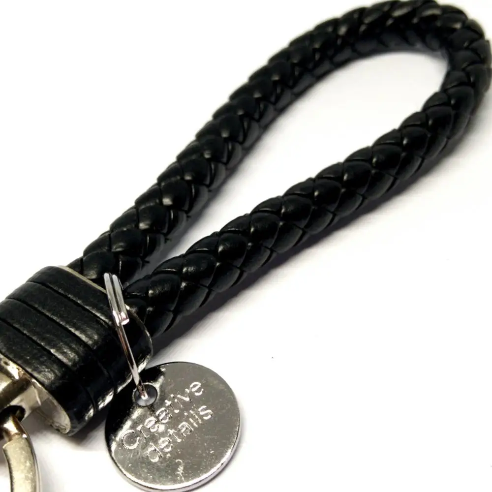 Кольцо для ключей в черную полоску Цепочка мужчин и женщин подвесной аксессуар