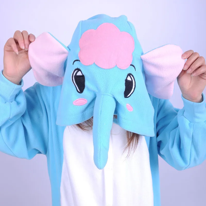 Новинка Пижама унисекс с милым слоном для взрослых косплея влюбленных