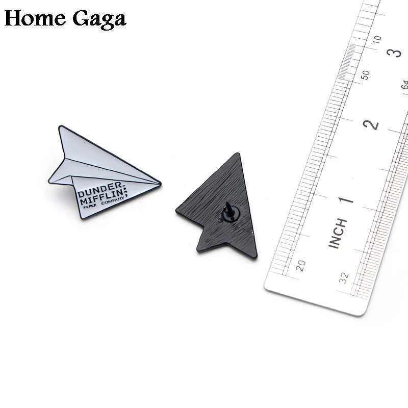 Homegaga офис Дандер mifflin Бесконечность бумага Самолет цинк галстук булавки броши