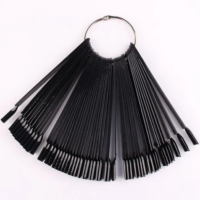 05-Black 150 X цветов Палитра для ногтей дисплей доска натуральный/прозрачный Веерообразный 3 в 1 лак для ногтей дисплей DIY ногтей Практика Дисплей палочки ND3 - Цвет: 05-Black