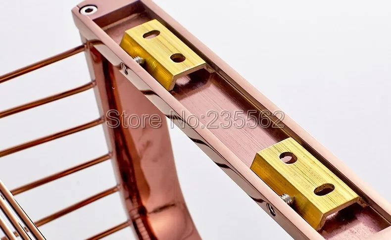 Однотонный латунный держатель для туалетной бумаги цвета розового золота в