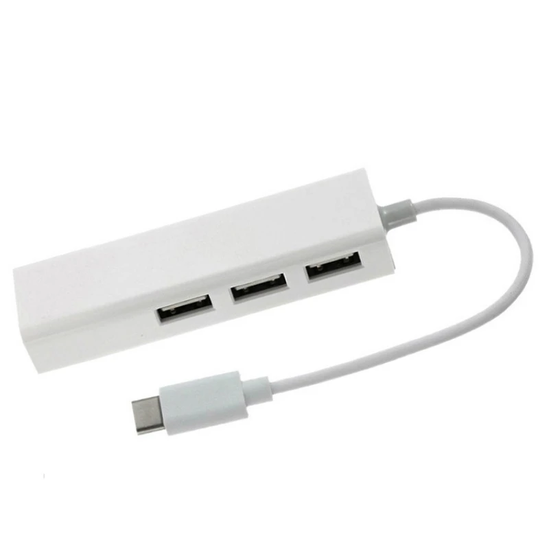 Адаптер Ethernet USB C концентратор RJ45 Lan 2 0 3 порта сплиттер для Macbook Pro Air Type Hub|Сетевые