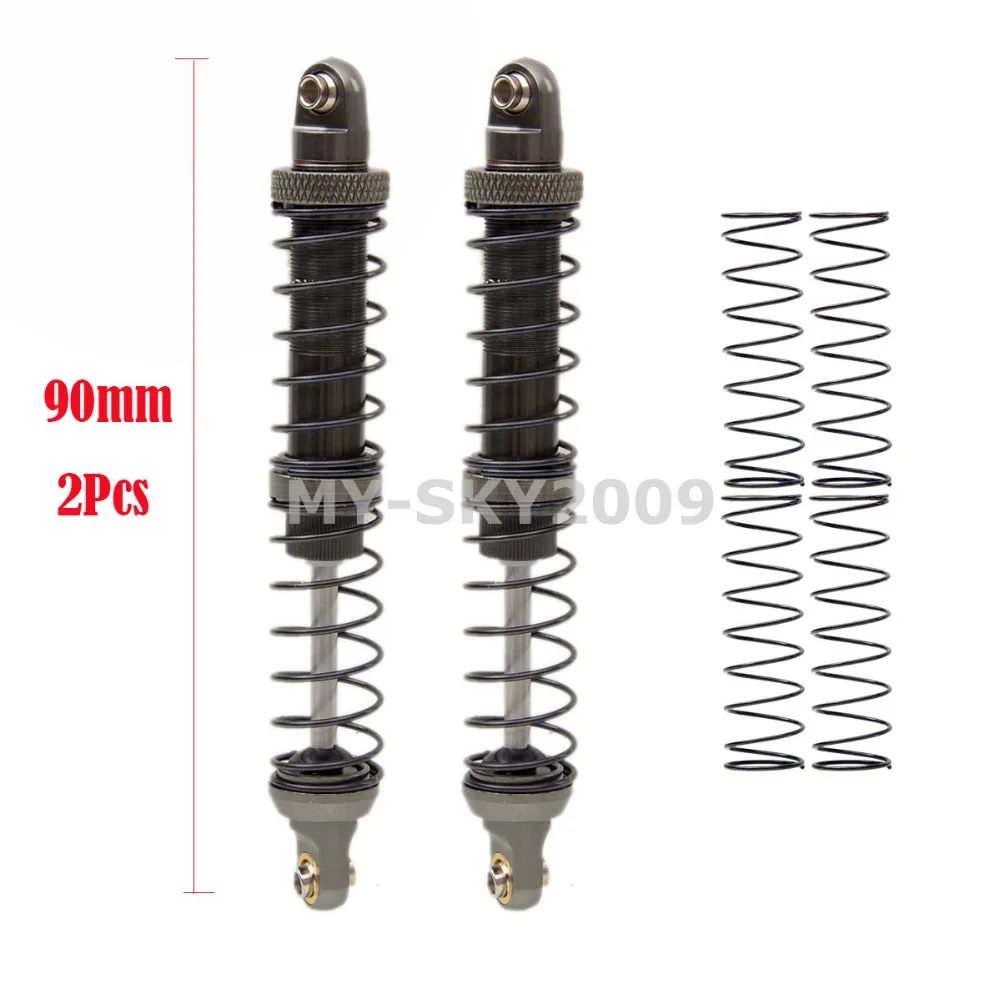 2pcs Aluminum 90mm Oil Shock Absorber &amp Spring For RC Model car Truck Axial Traxxas HPI TAMIYA HSP Racing | Игрушки и хобби