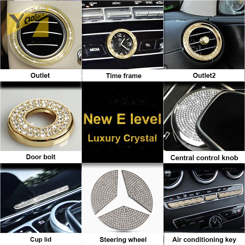 

Для Mercedes Benze 300L e200l e300 e200 Хрустальный Декор задний логотип