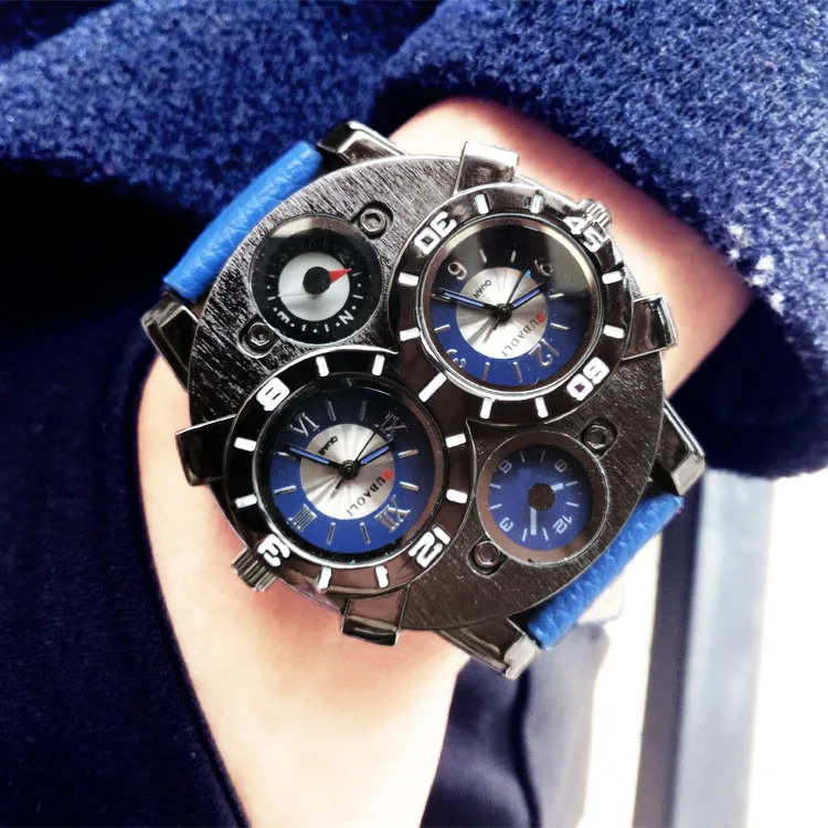 Fashion Mens Watch Top Brand Luxury Women Quartz Leather Military Sports Wristwatch Large Dial Cool Trendy | Наручные часы