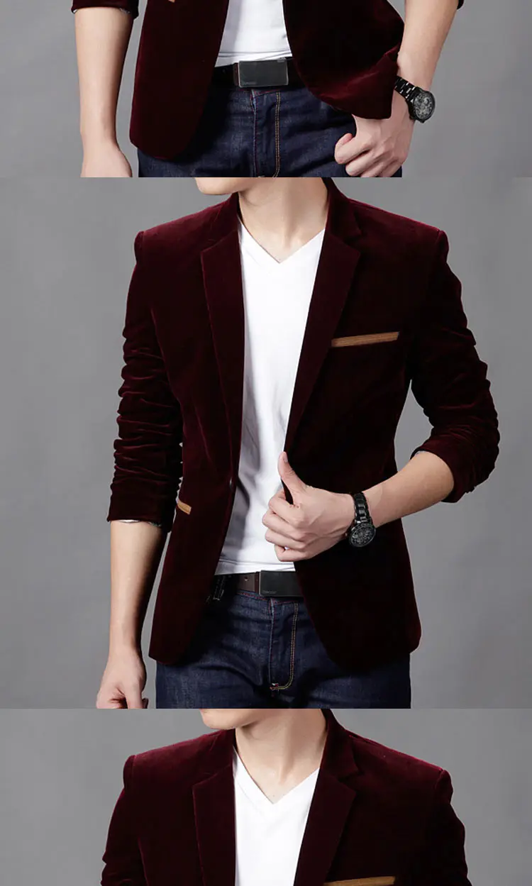 Новая мода Для мужчин s Блейзер Британский's Стиль повседневная Slim Fit пиджак мужской пиджаки Для мужчин Пальто Терно Masculino плюс размеры M-3XL