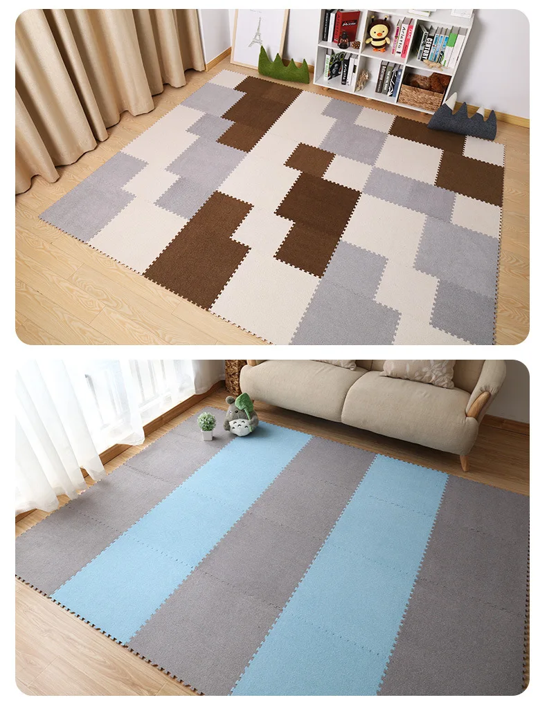 45x45 EVA плюшевые детские игровые коврики напольный коврик пазл детский пенный