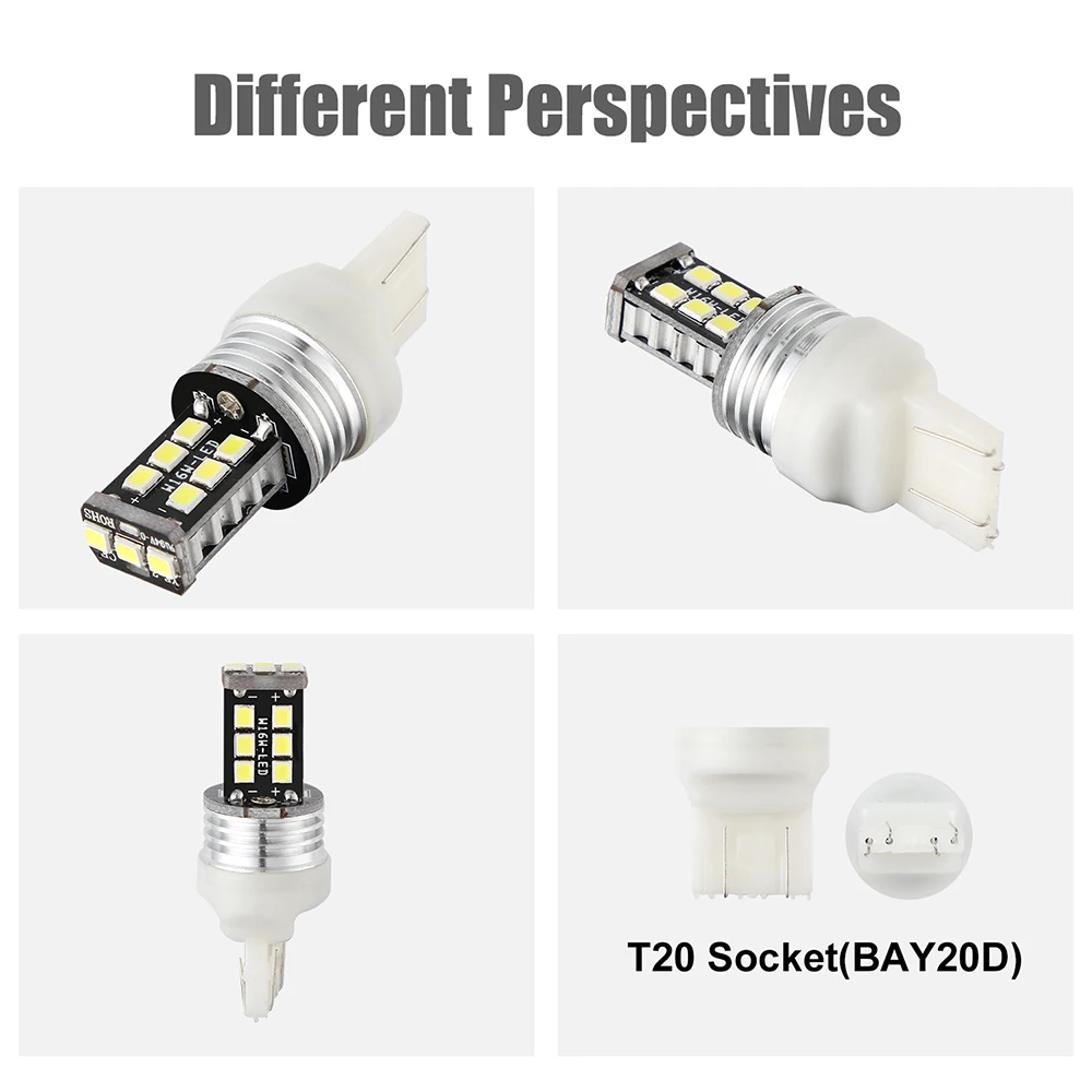 Светодиодный фонарь заднего хода 15SMD 6000k 1156 1157 T20 2 шт. автомобильные аксессуары 12 В