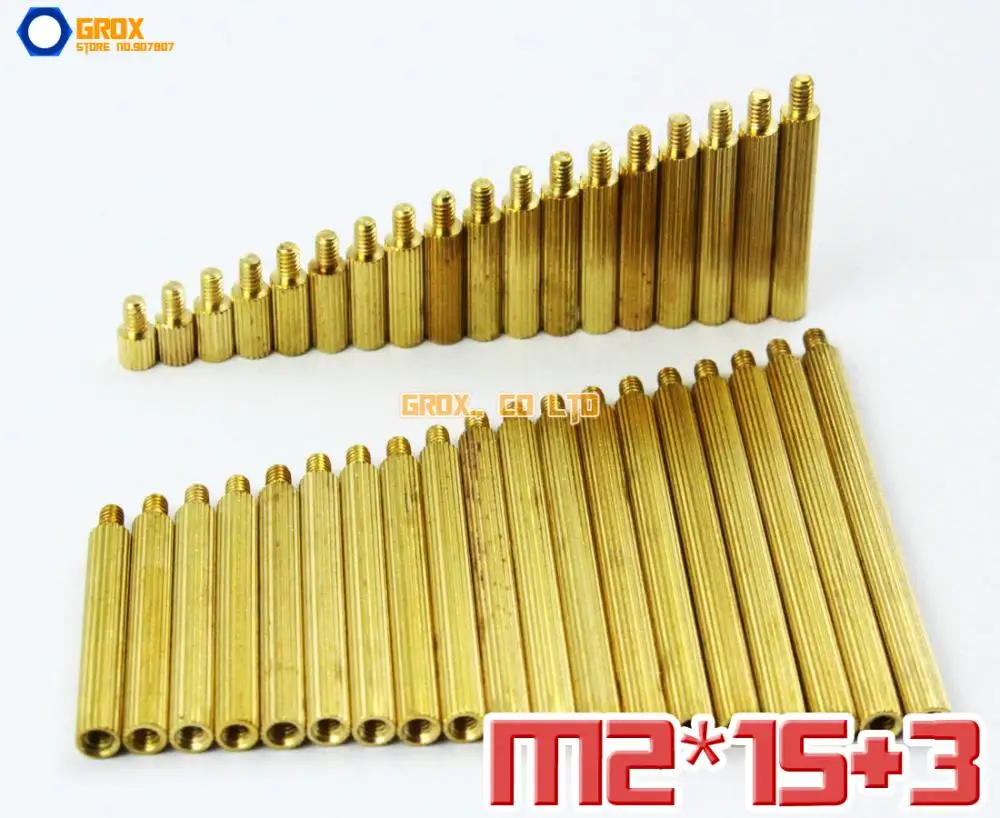 

150 Pieces Brass M2 x 15 + 3mm PCB Female to Male Motherboard Standoff Spacer