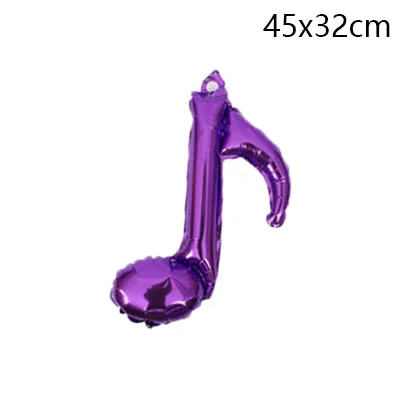 purple single 1 шт./лот, музыкальные ноты из фольги, майларовые воздушные шары, товары для дня рождения, надувные шары, свадебные украшения, принадлежности - Цвет: purple single