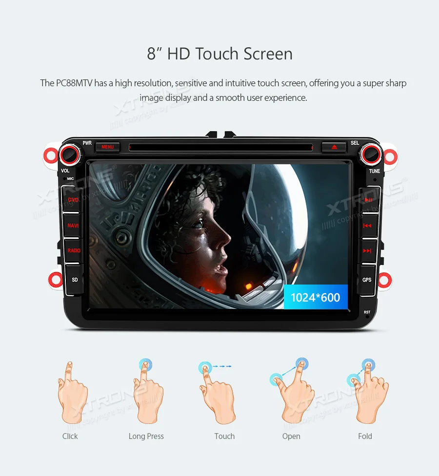 XTRONS " Android 8,1 автомобильный dvd-плеер gps для VW VOLKSWAGEN AMAROK Beetle Bora Caddy для сиденья для SKODA